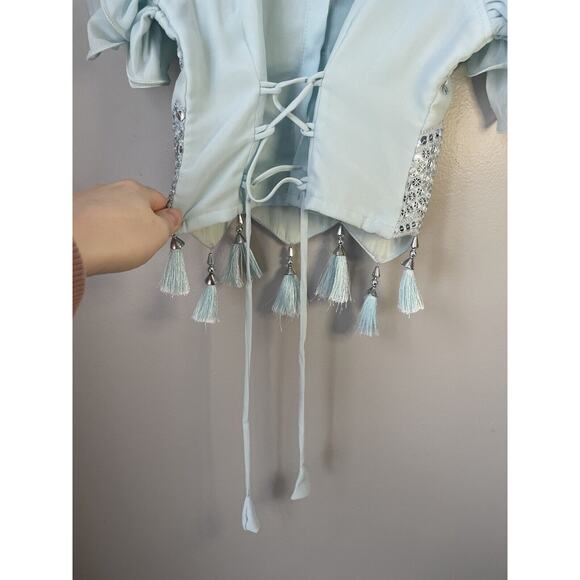Womens Size 24 Corset, Tassel Top Made In‎ India - Picture 7 of 9
